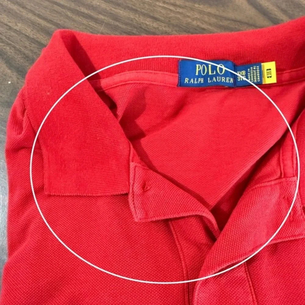Polo Ralph Lauren Mens 3XB Pre-Owned‎ Red Classic Fit Short Sleeve Polo Shirt
